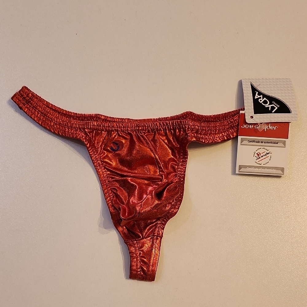 Red Shiny Paisley Thong Underwear